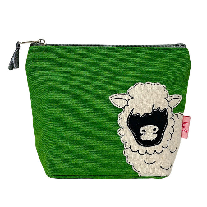 Green Sheep Large Cotton Purse