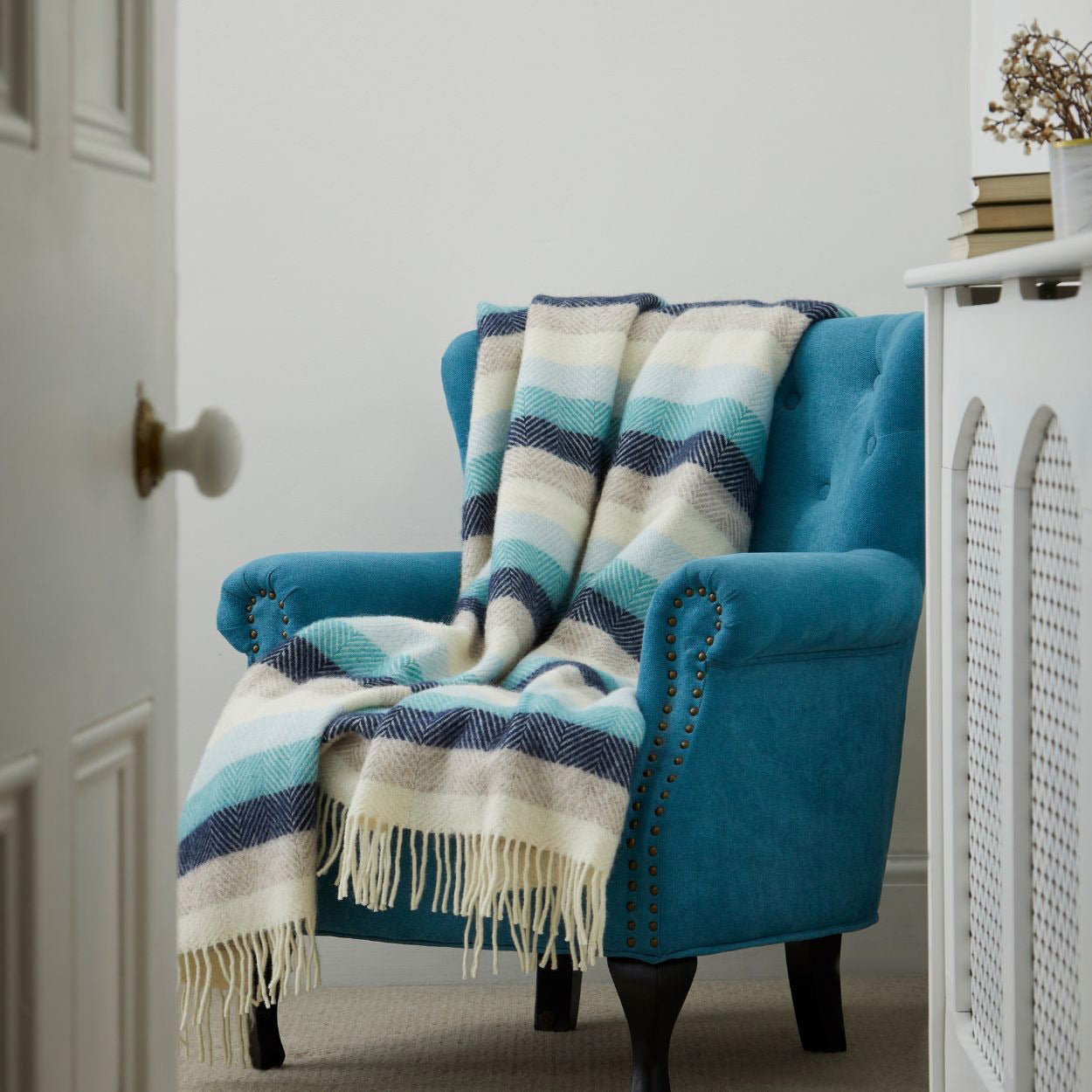 Seashore Stripe Pure New Wool Throw