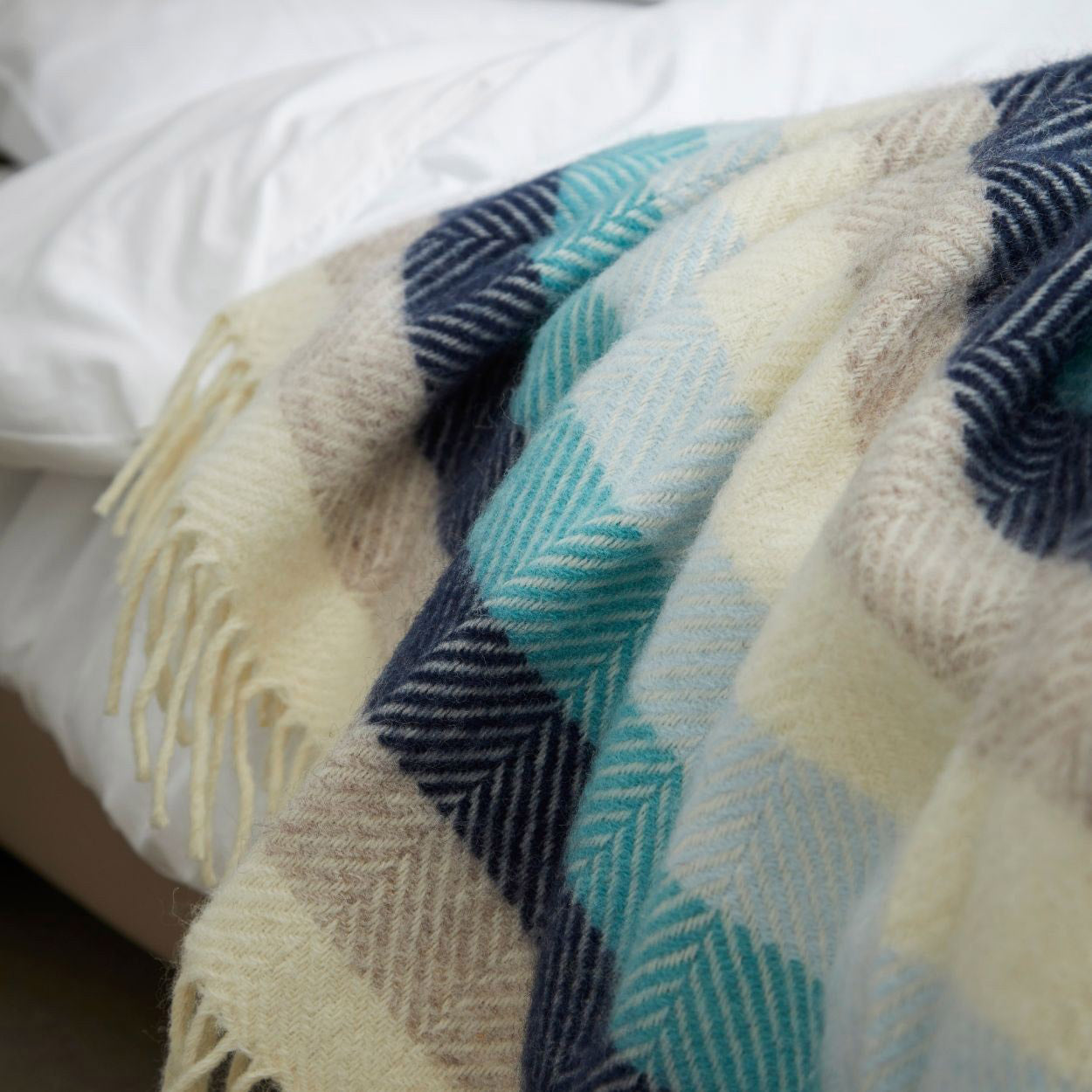 Seashore Stripe Pure New Wool Throw