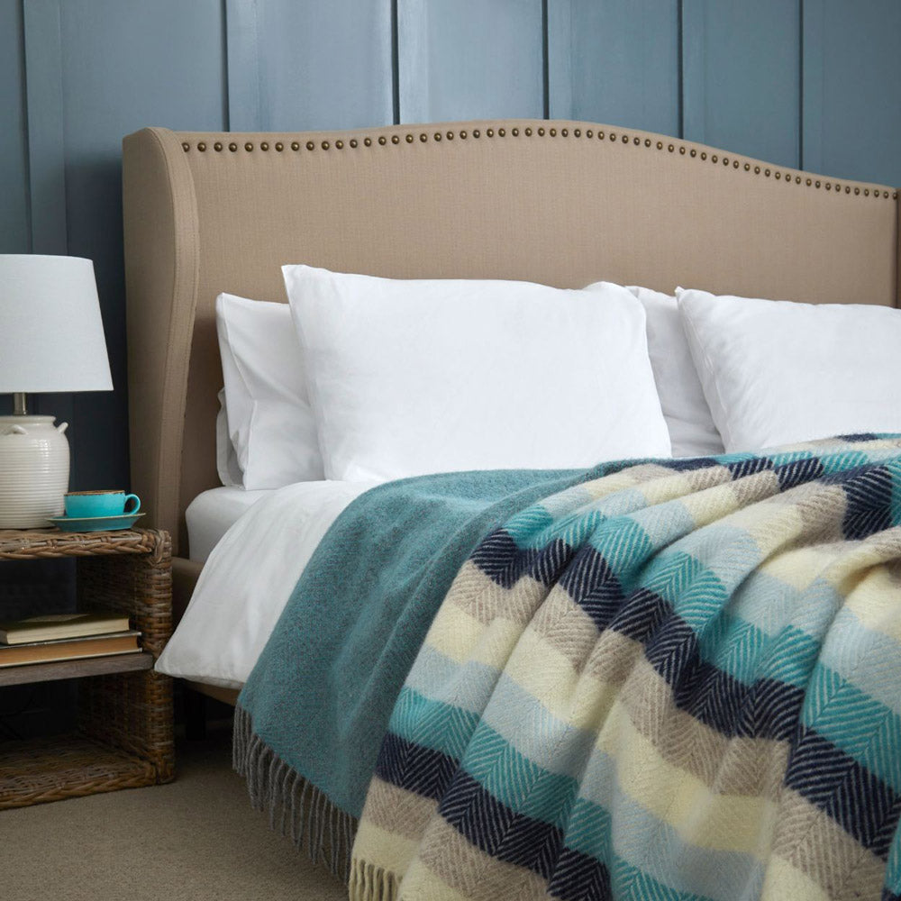 Seashore Stripe Pure New Wool Throw