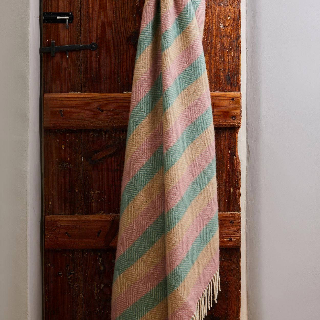 Summer Breeze Stripe Pure New Wool Throw
