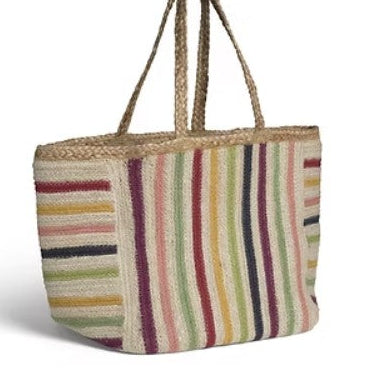 Stripy Jute Bag