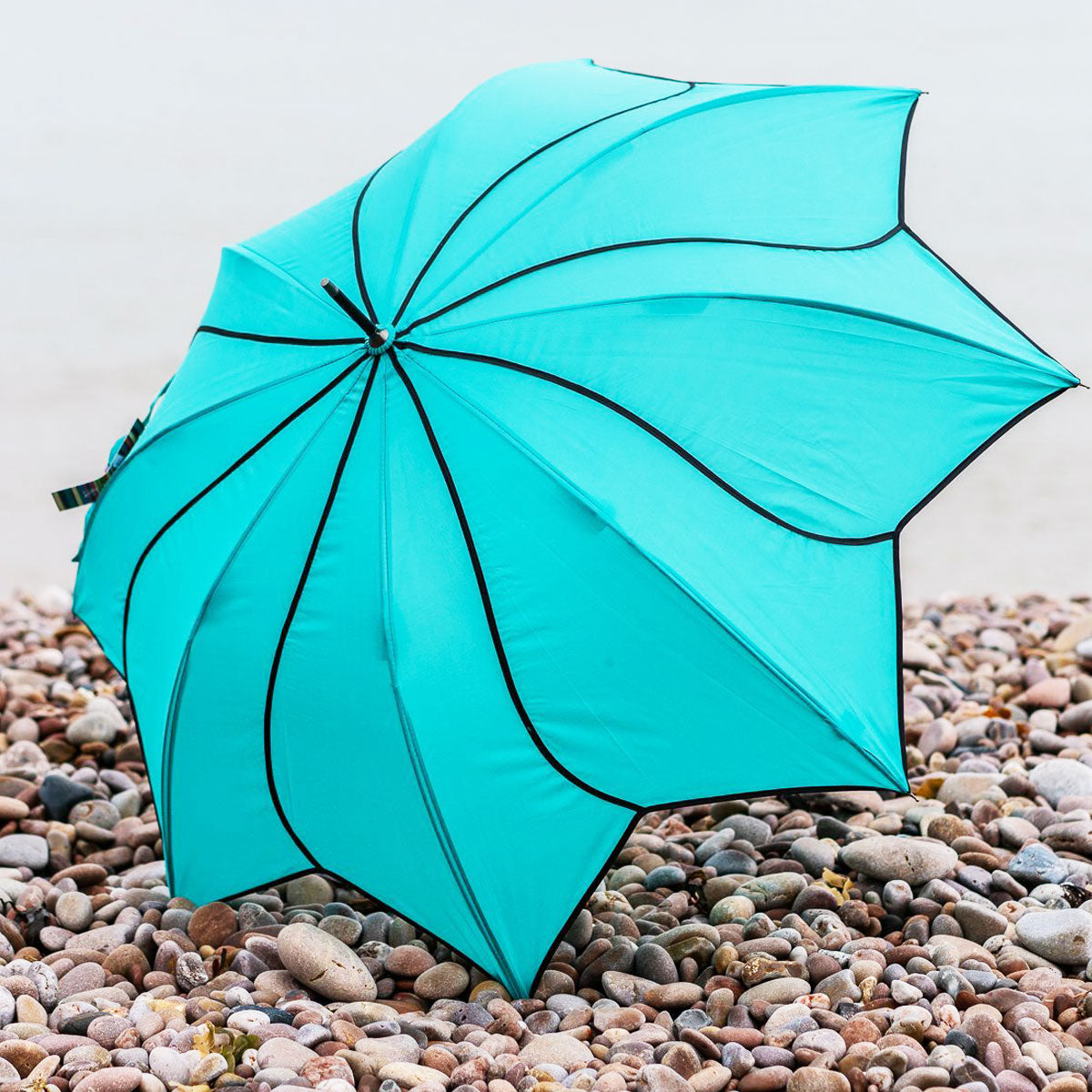 Teal Swirl Umbrella