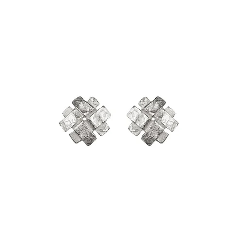 Silver Little Weave Earrings