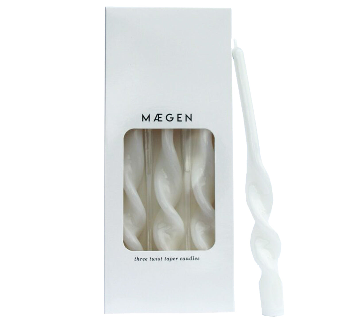 White Box of 3 Twisted Candles
