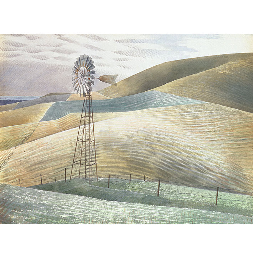 Windmill, 1934, Greetings Card by Eric Ravilious 